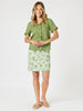 Tiffany Ruffle Linen Top - Basil rc&co