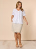 Tiffany Ruffle Linen Top - White RC&CO