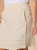 Mimi Linen Ruffle Hem Skirt - Natural rc&co
