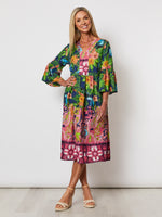 C TROPICAL COTTON PRINT DRESS - Multi