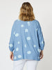 Spot Tab Sleeve Shell - Denim