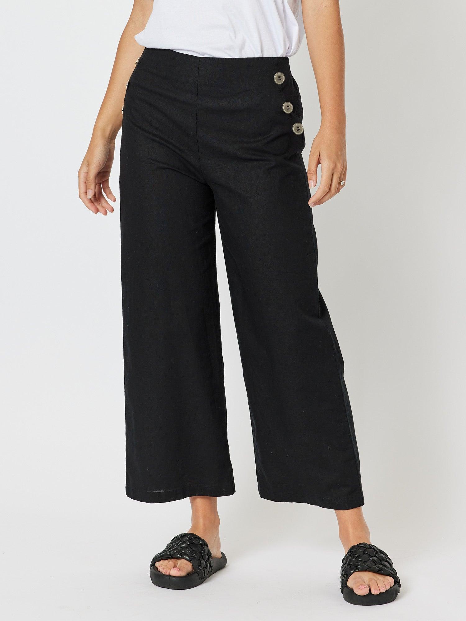 Sailor Wide Leg Pant - Black