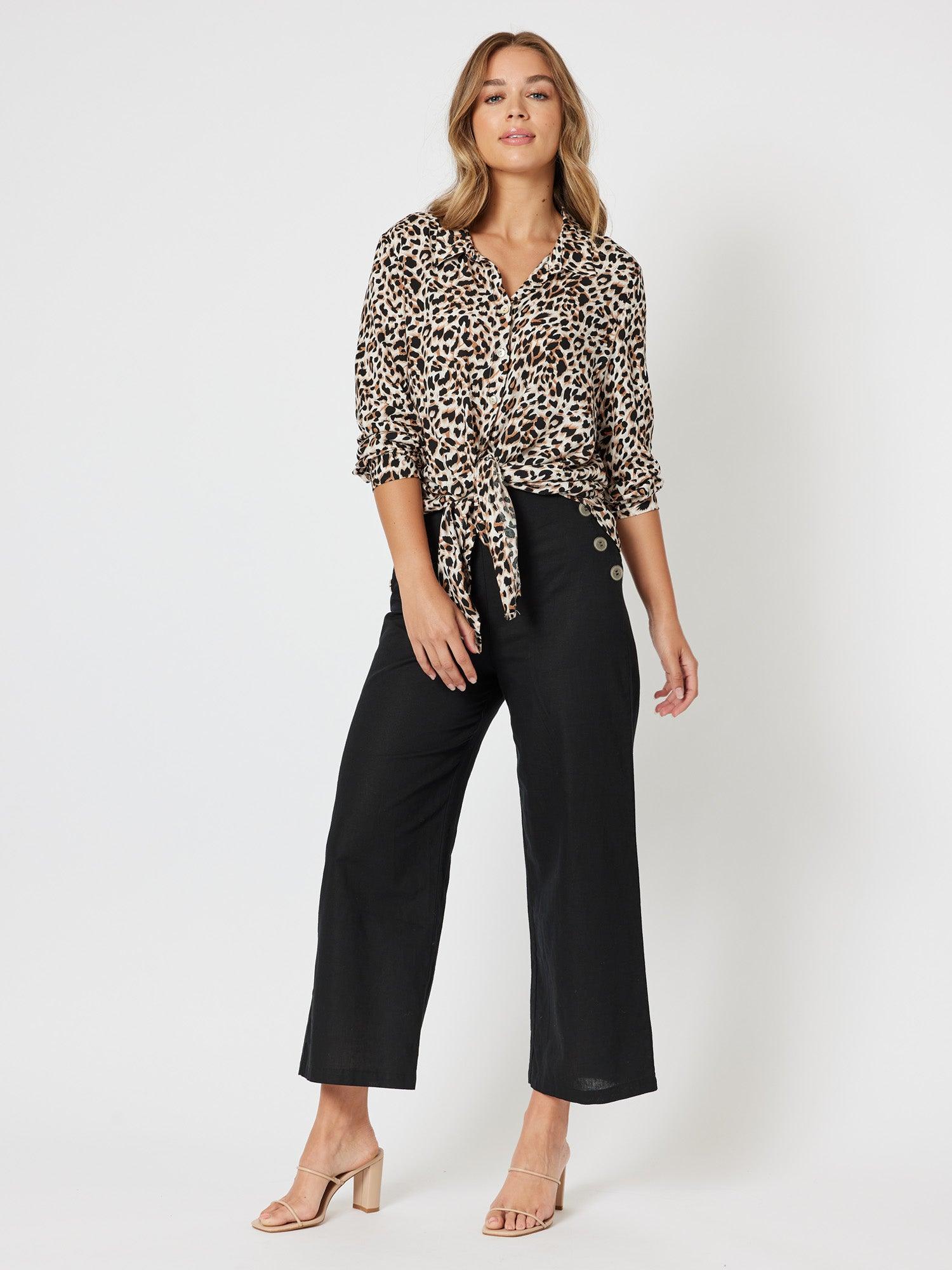Sailor Wide Leg Pant - Black