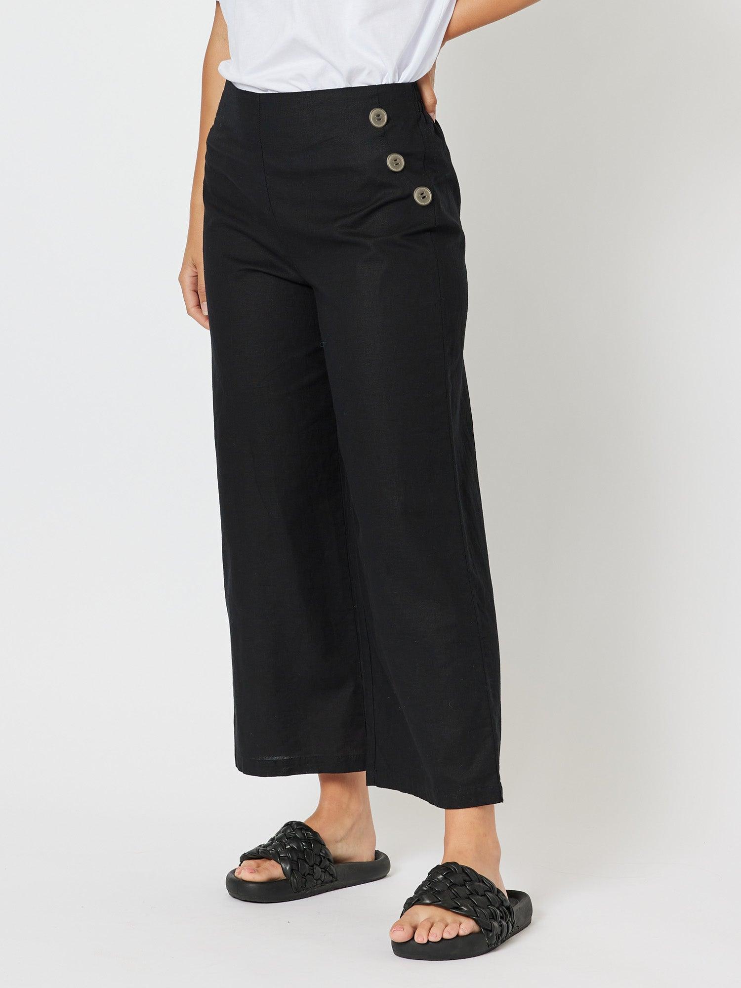 Sailor Wide Leg Pant - Black