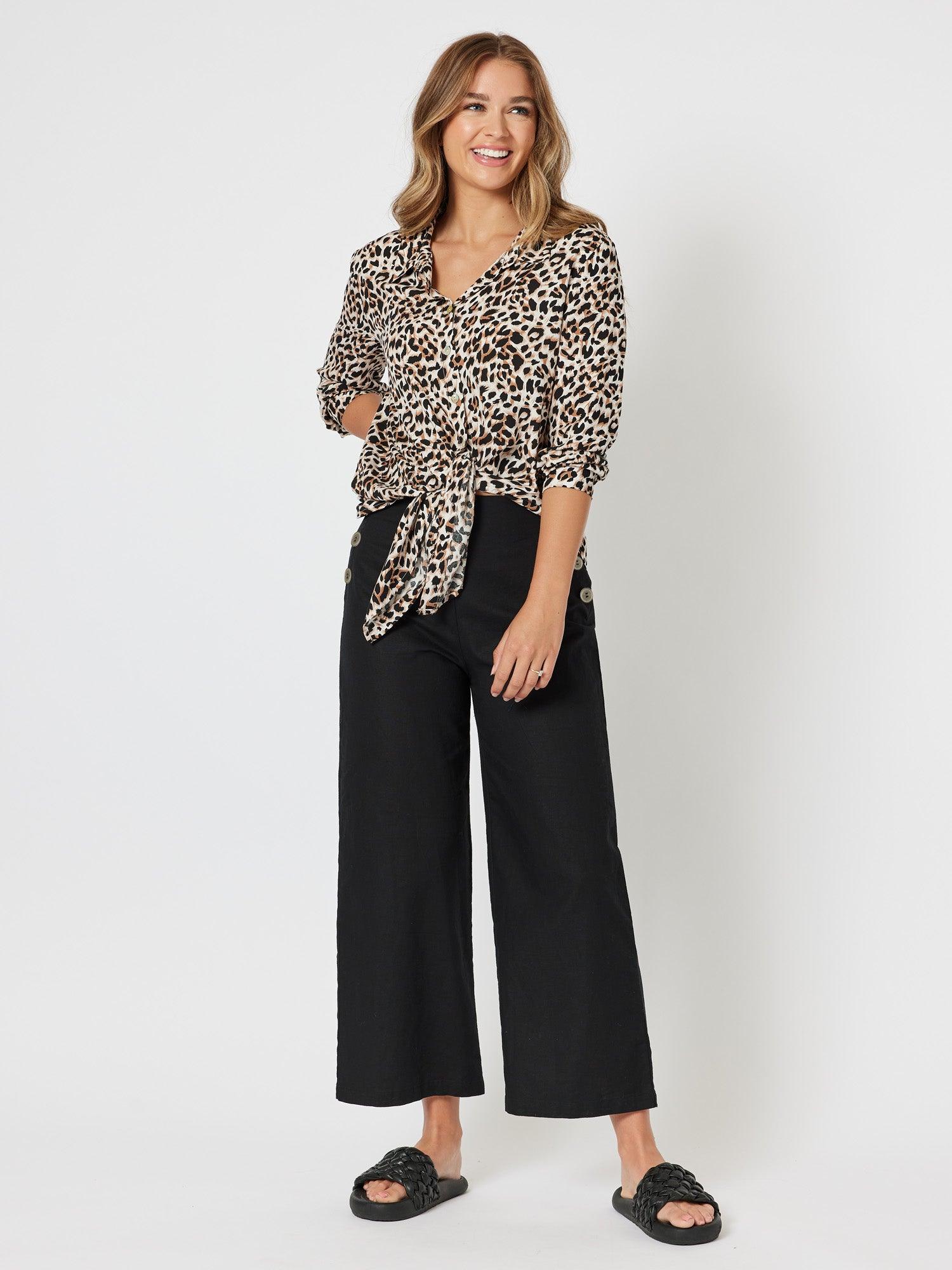 Sailor Wide Leg Pant - Black