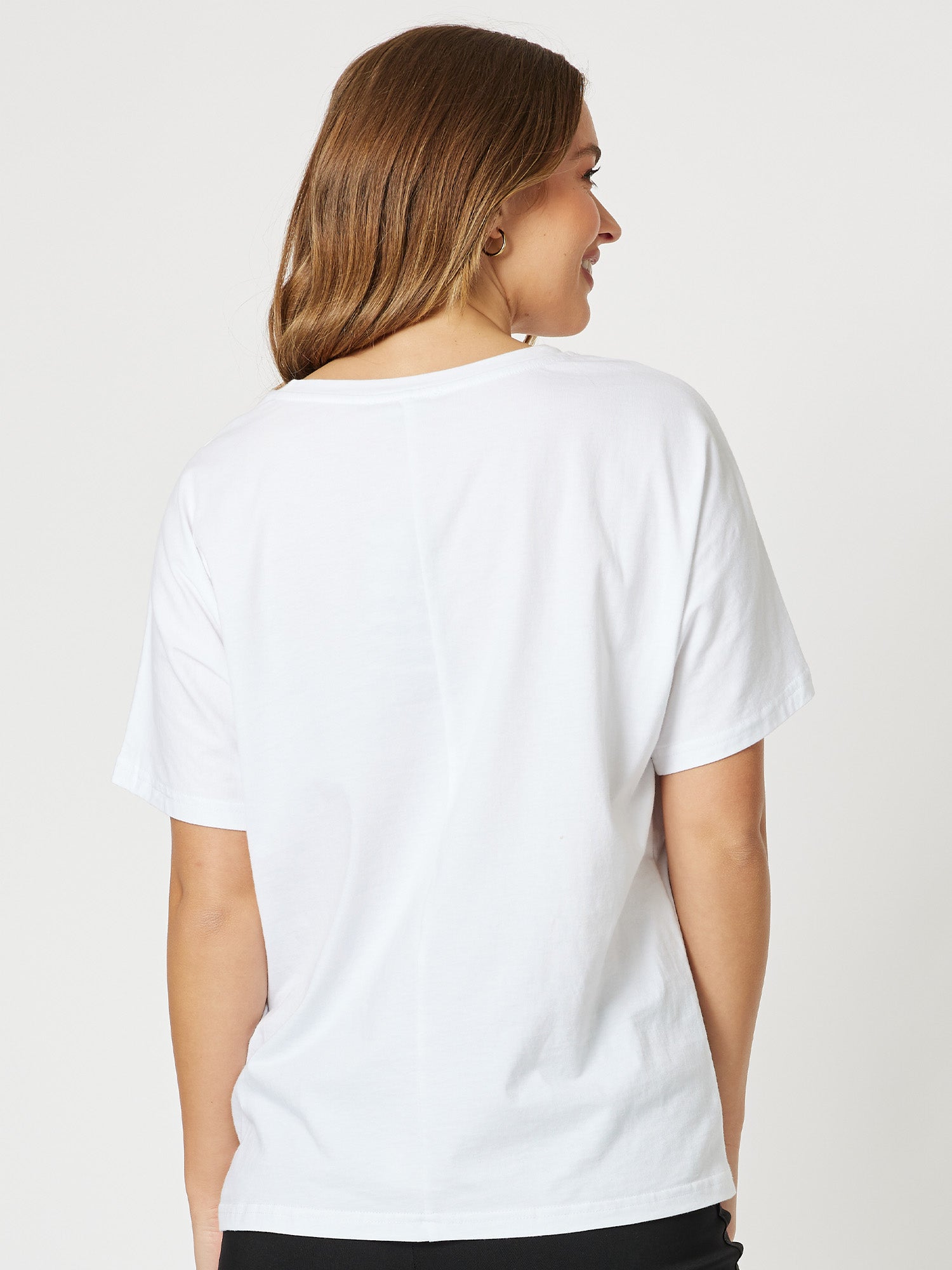 Pearl Embellished Cotton Tshirt - White