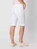 Crushed Embellished Pull On Short - White