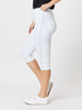 Crushed Embellished Pull On Short - White