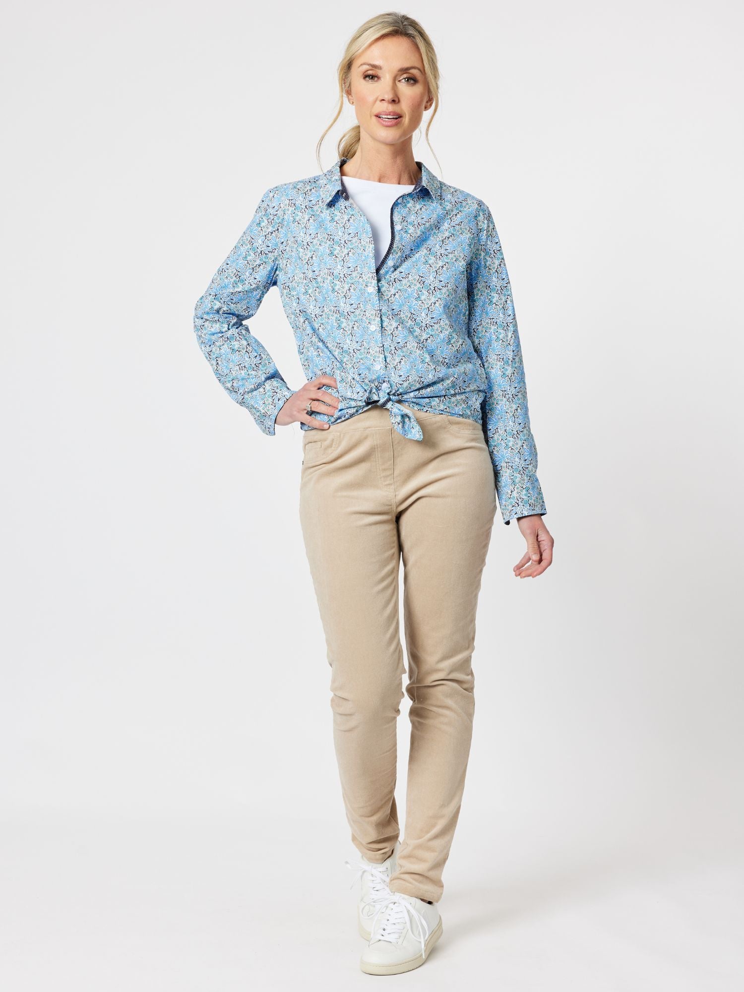 Chelsea Print Shirt - Cornflower