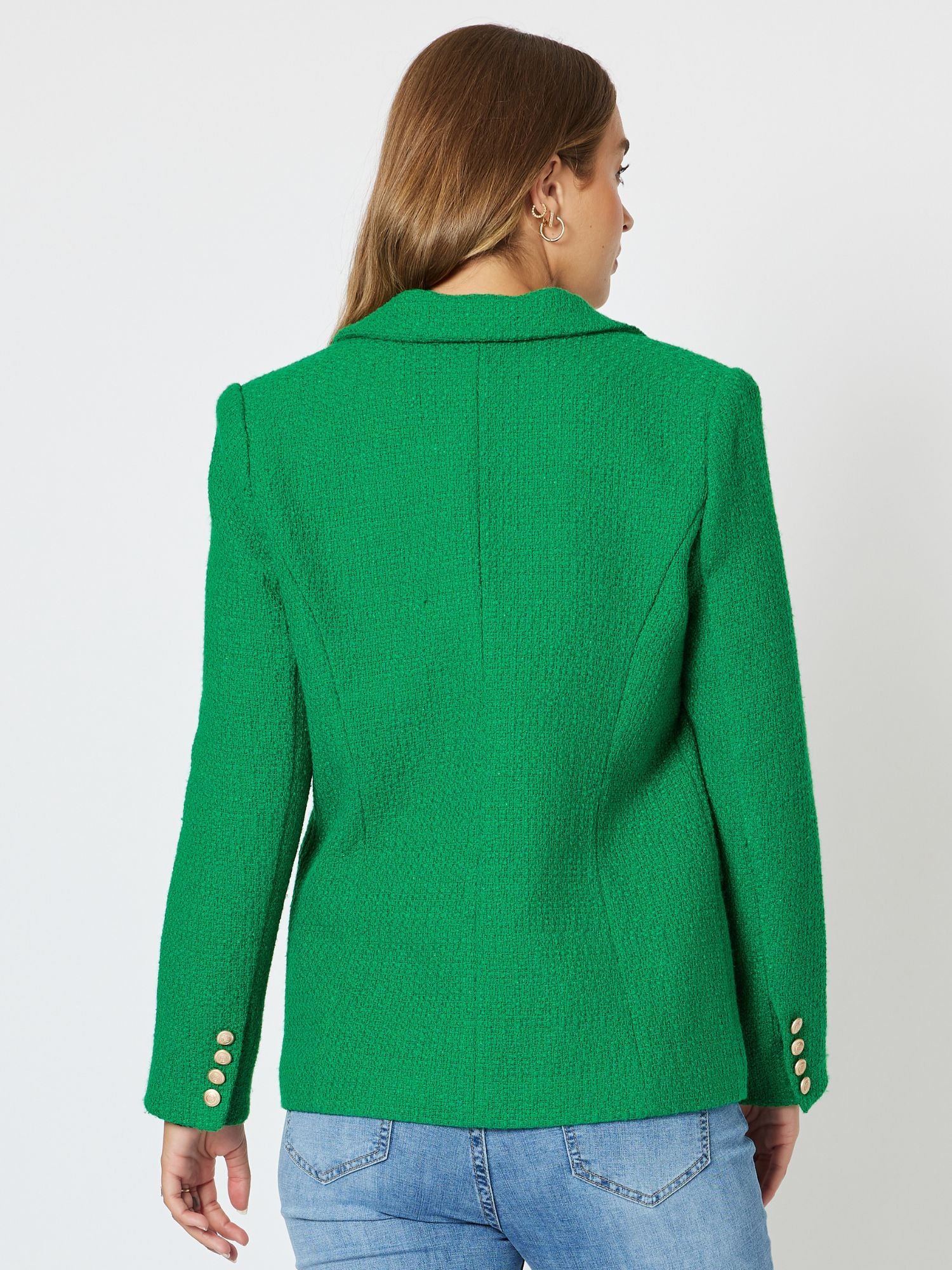 Manhattan Boucle Blazer - Emerald