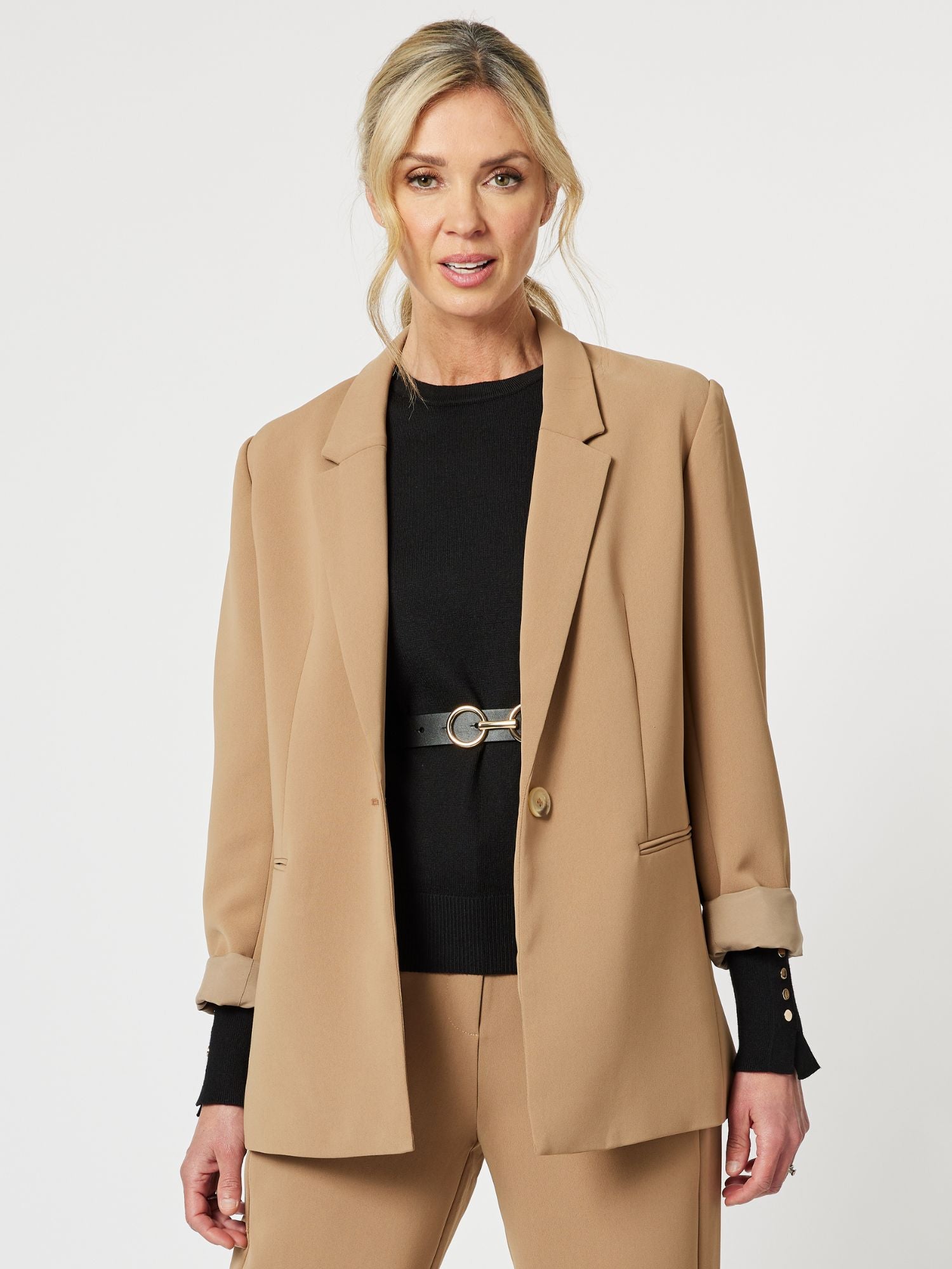 Grace Boyfriend Blazer - Toffee