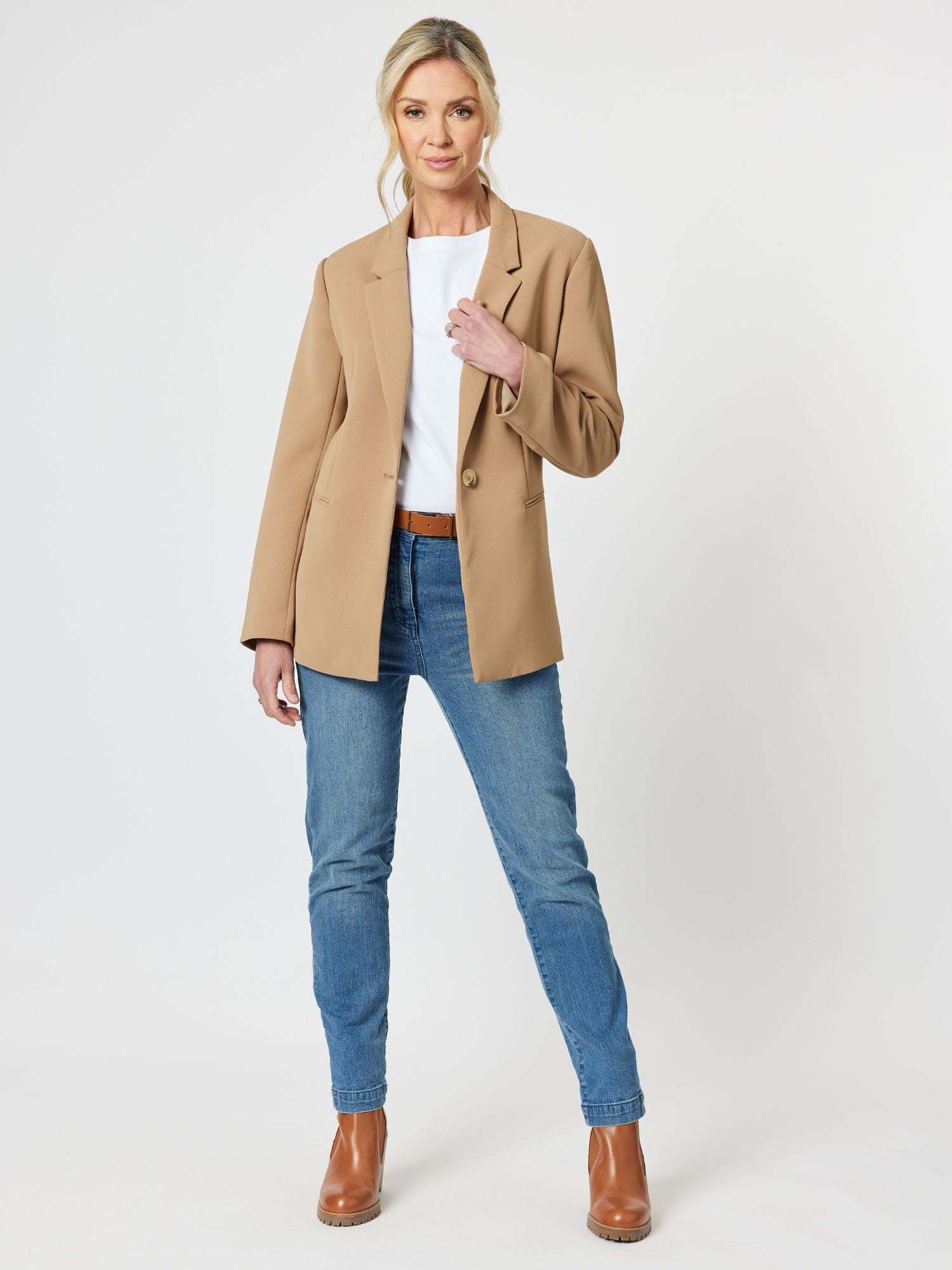 Grace Boyfriend Blazer - Toffee