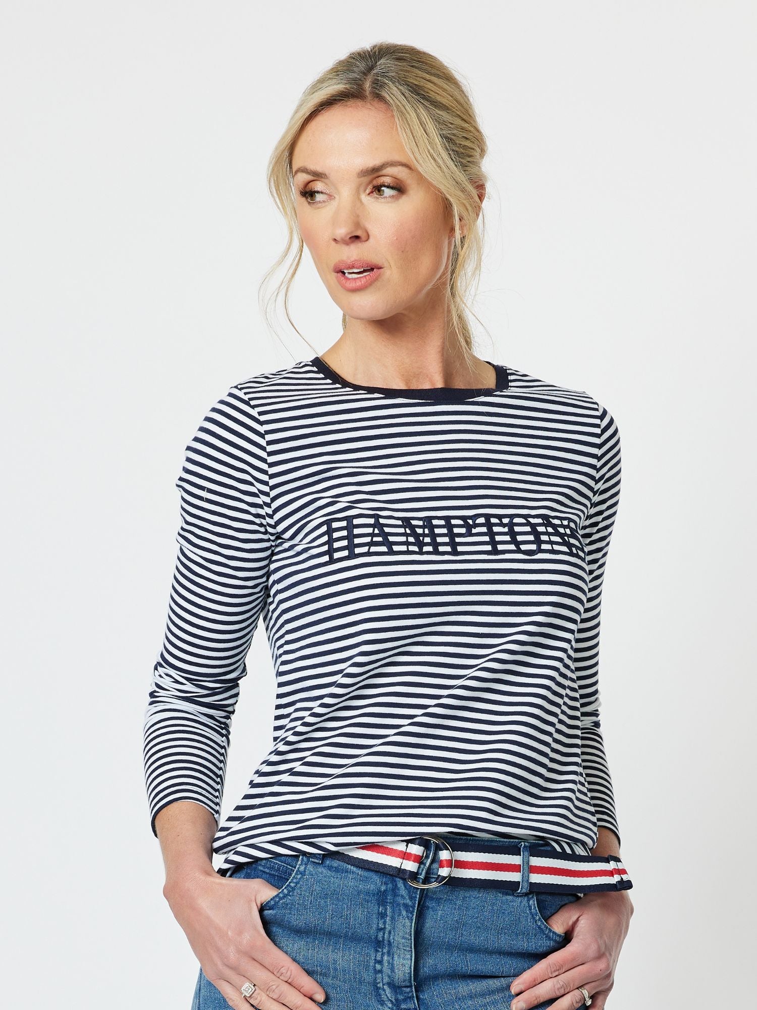 Hampton Long Sleeve Top - Navy