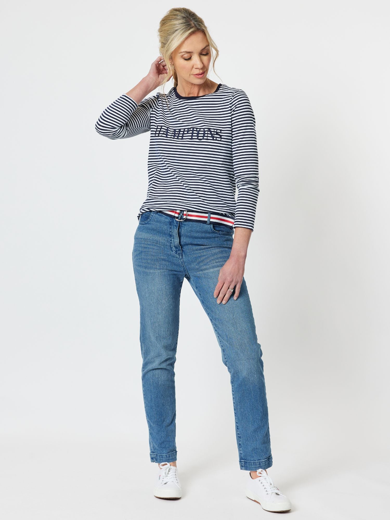 Hampton Long Sleeve Top - Navy