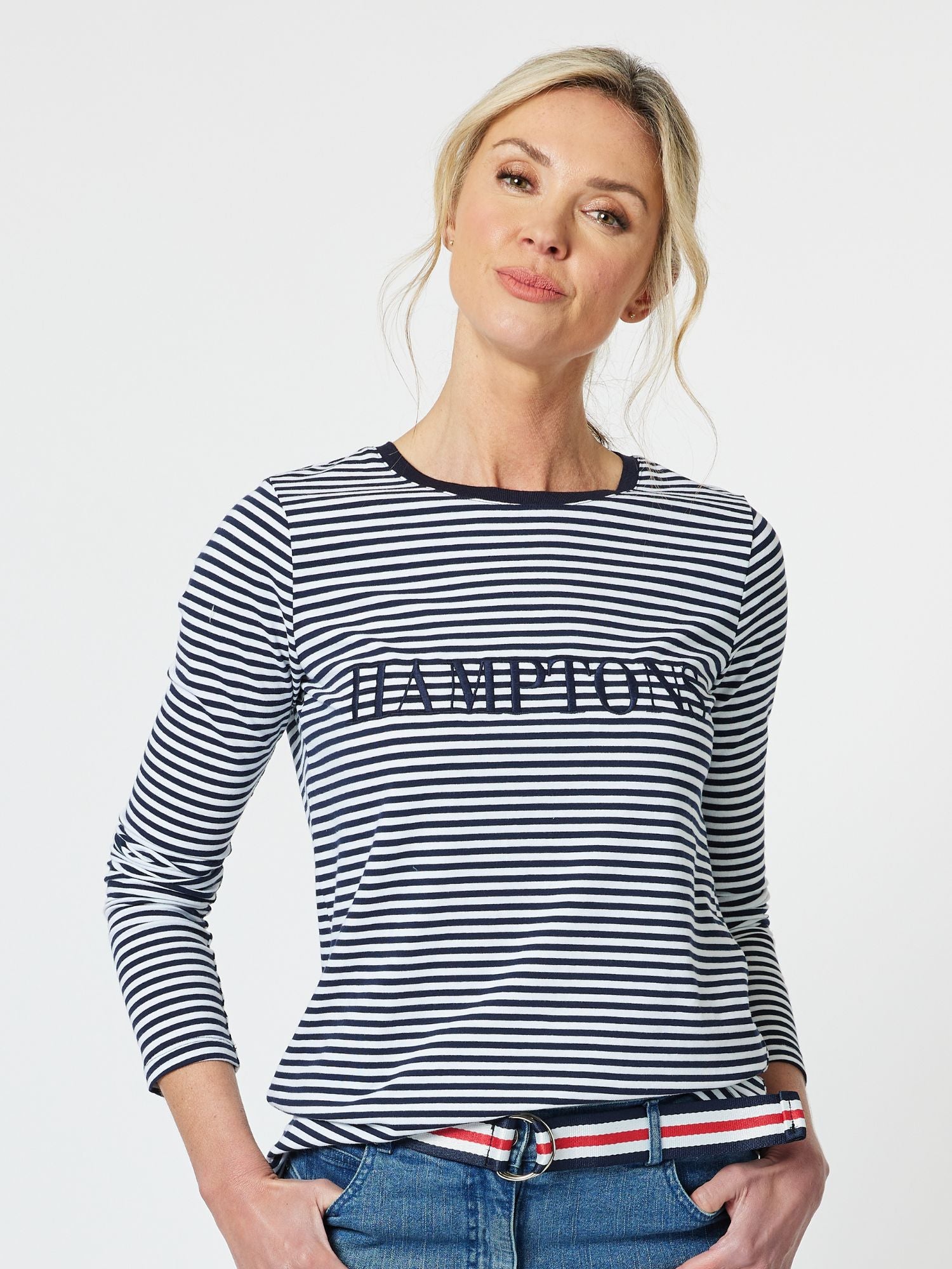 Hampton Long Sleeve Top - Navy
