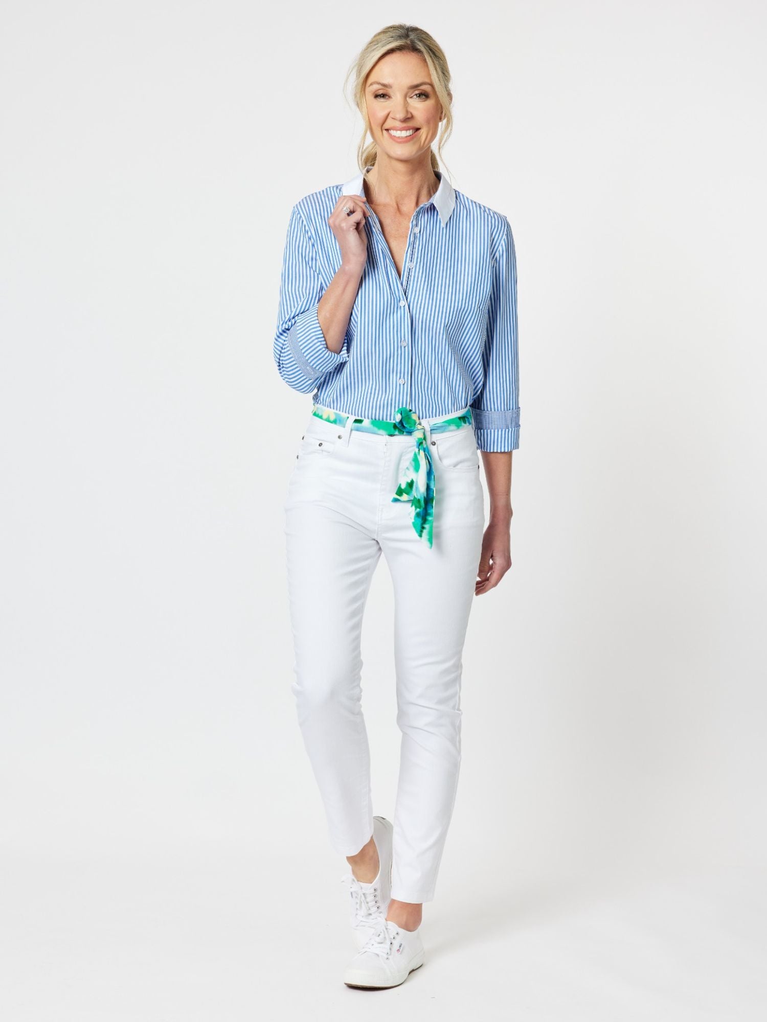Boston Stripe Shirt - Cornflower