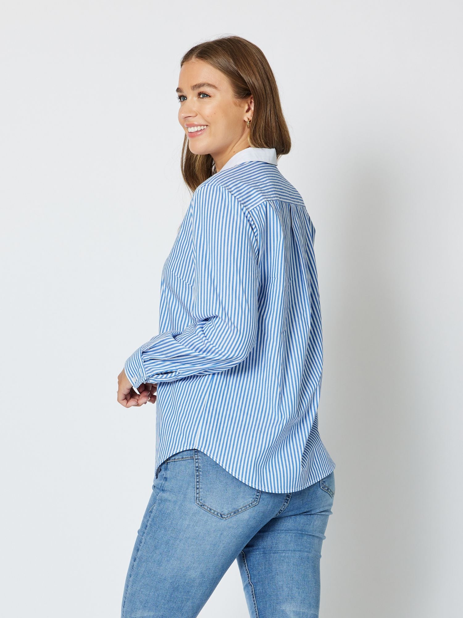 Boston Stripe Shirt - Cornflower