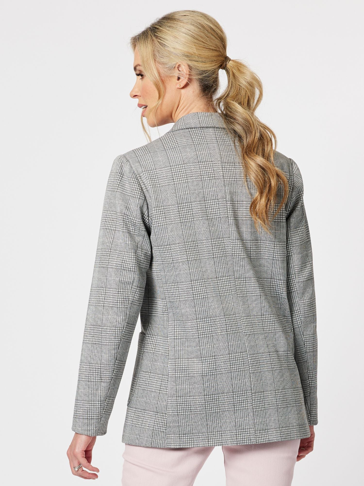 Diana Check Jacket - Silver