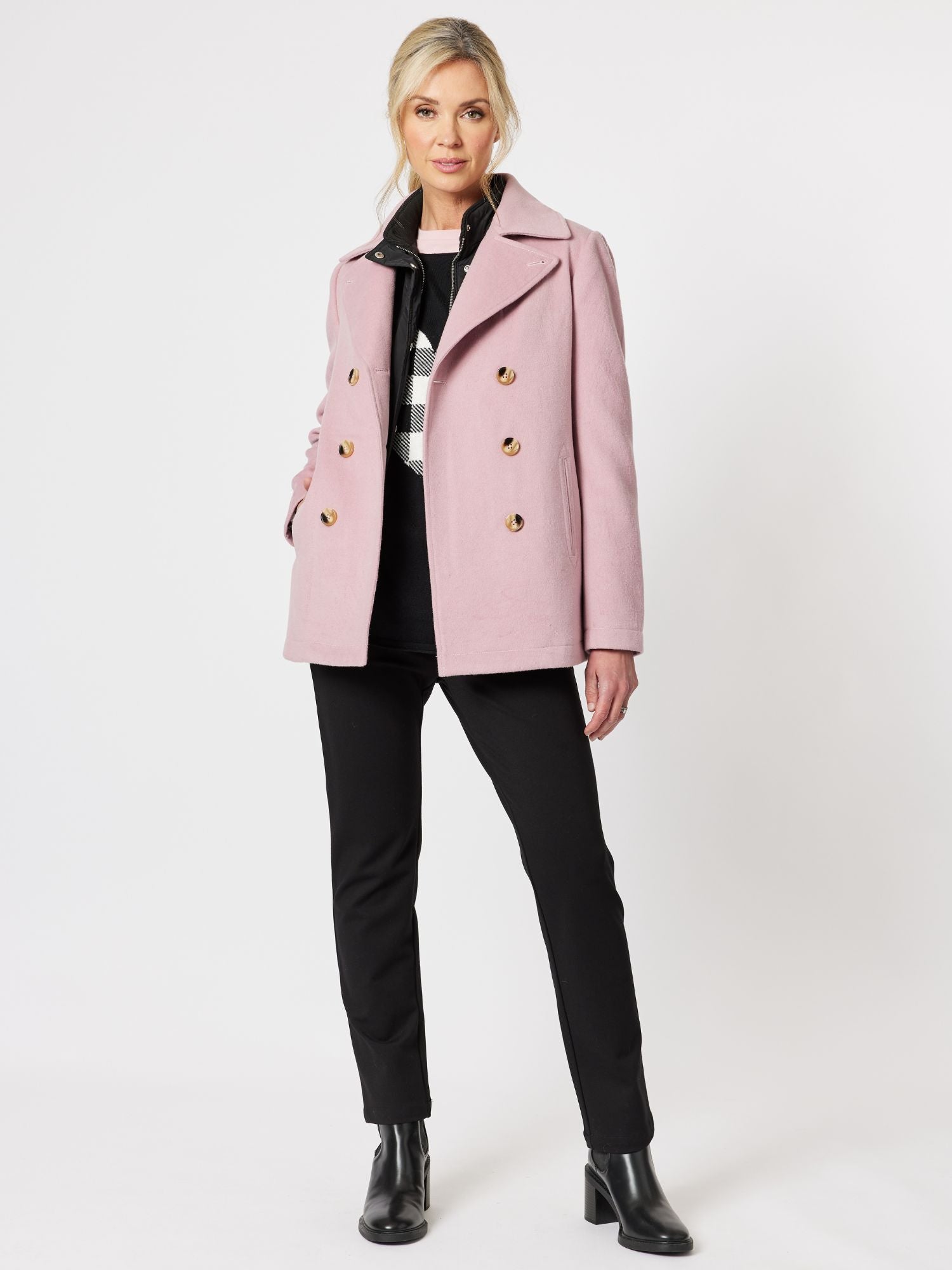 London Melton Coat - Blush