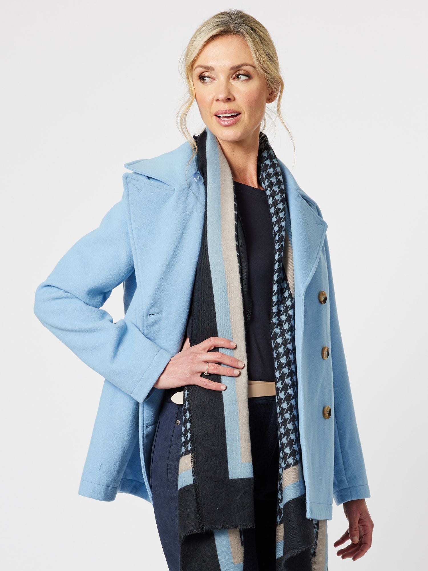 London Melton Coat - Powder