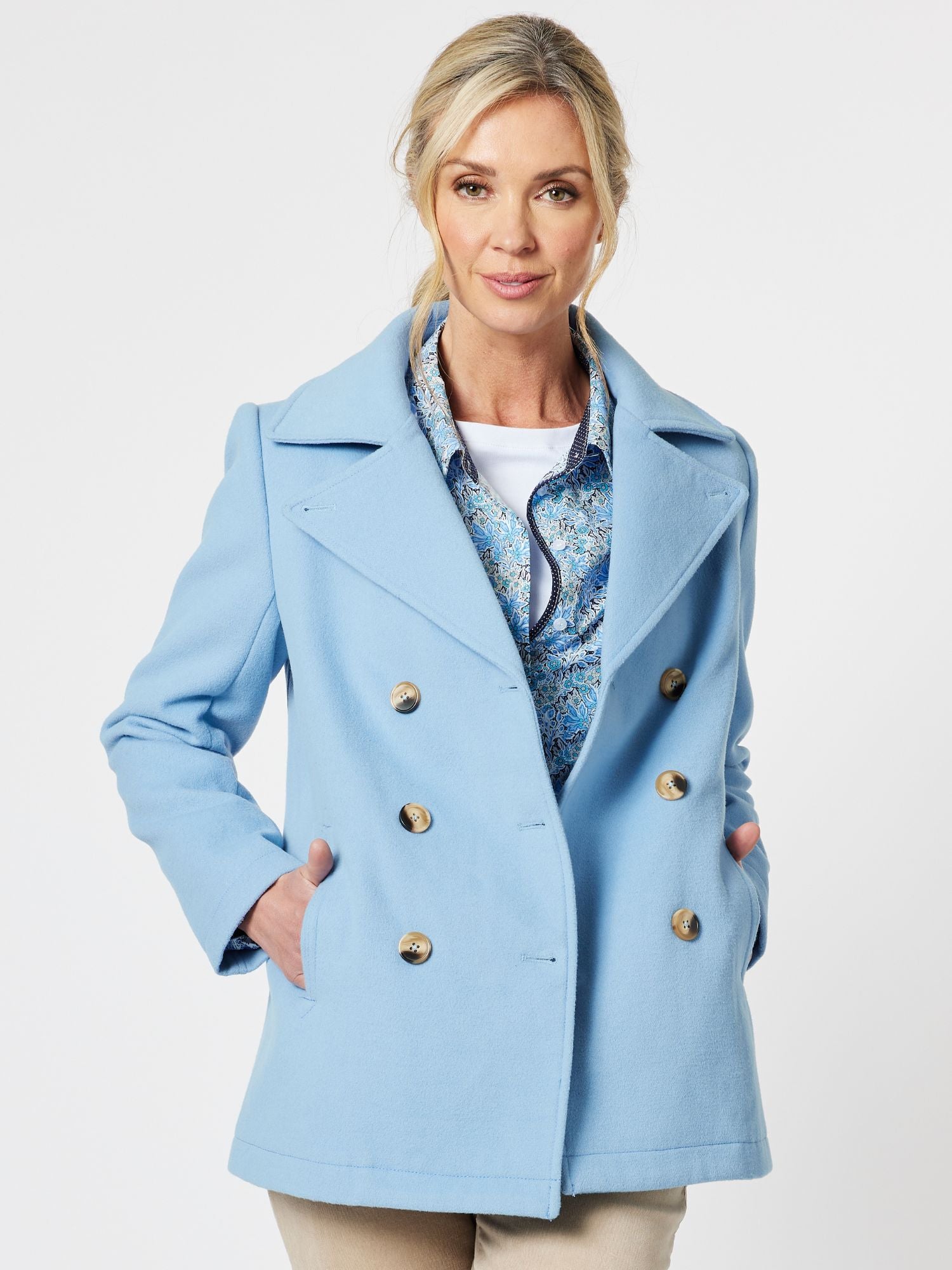 London Melton Coat - Powder