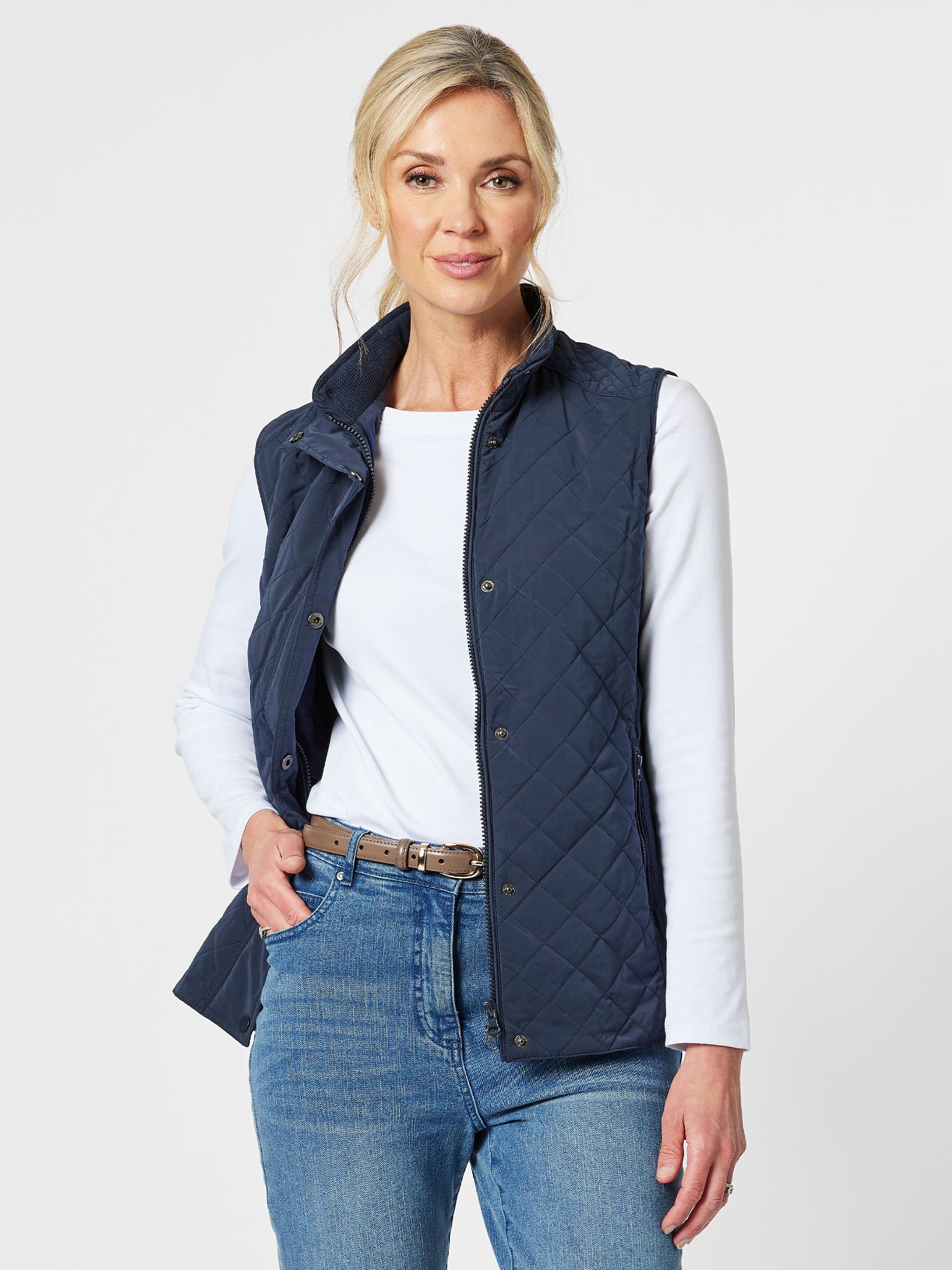 Brighton Puffer Vest - Navy
