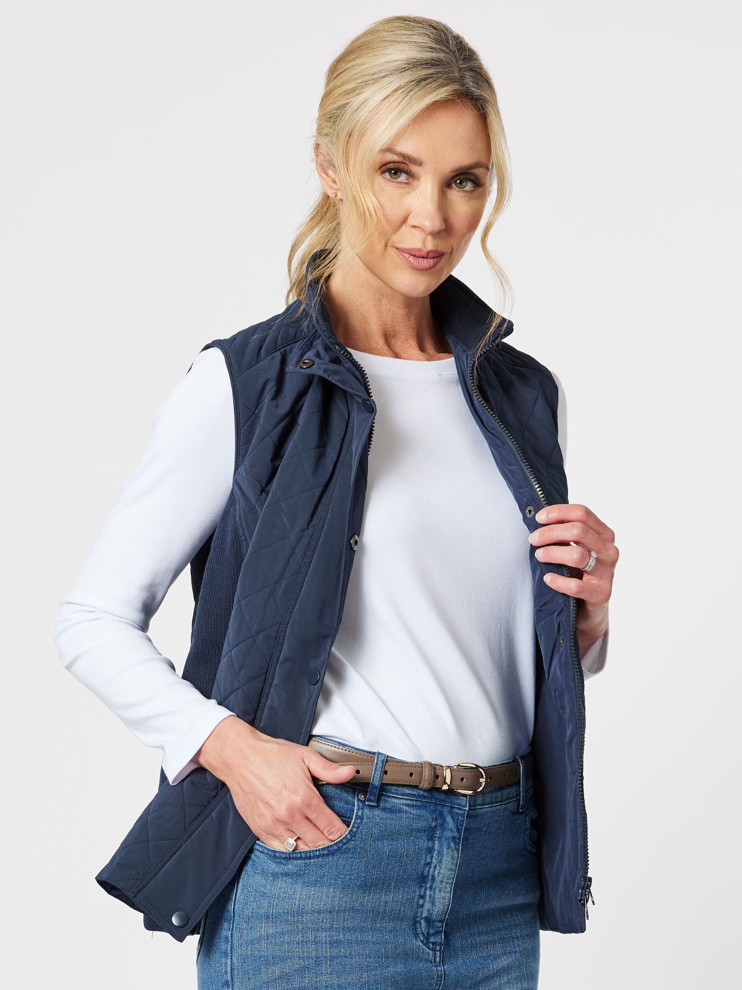Brighton Puffer Vest - Navy