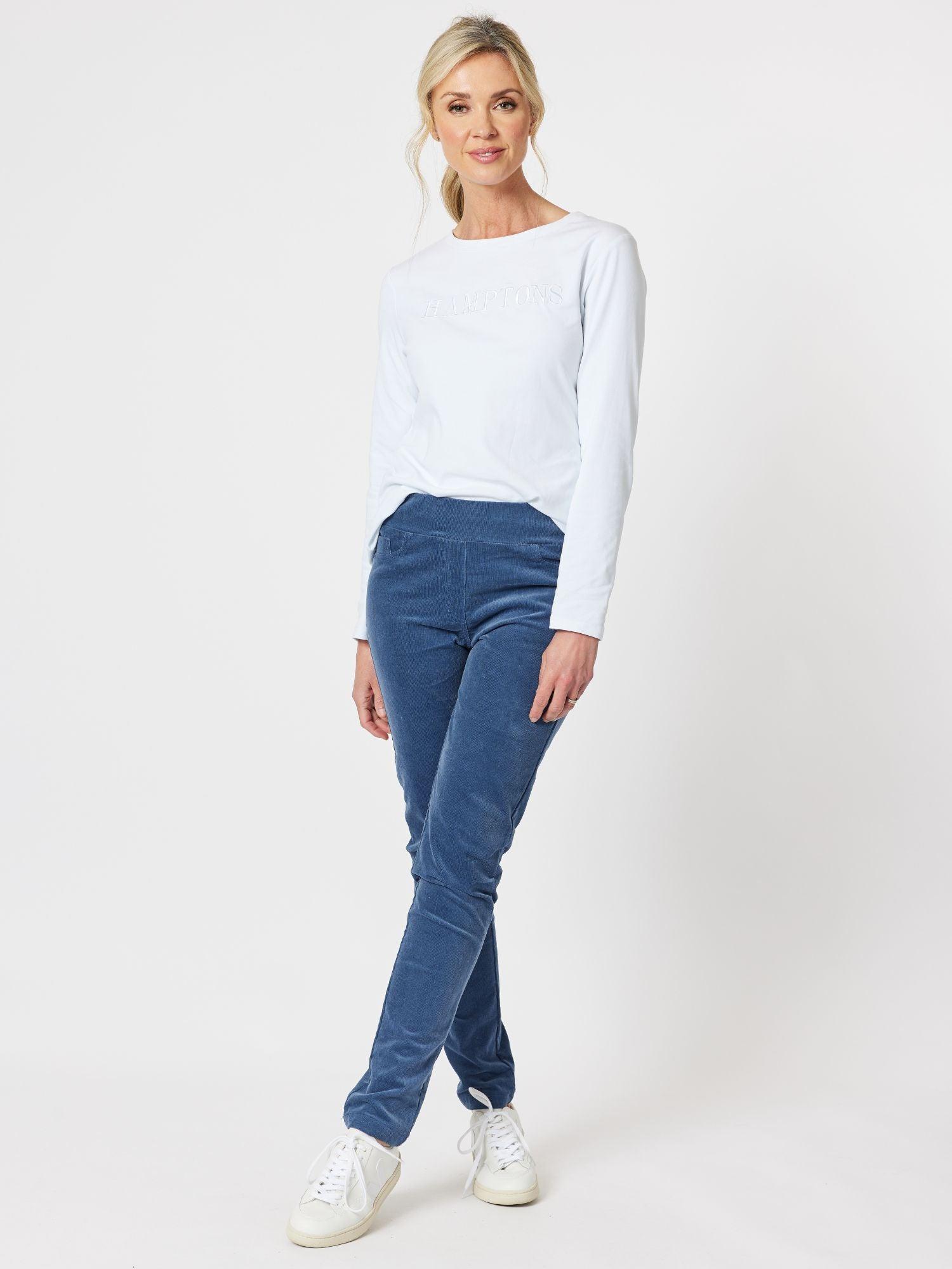 Hampton Long Sleeve Top - White