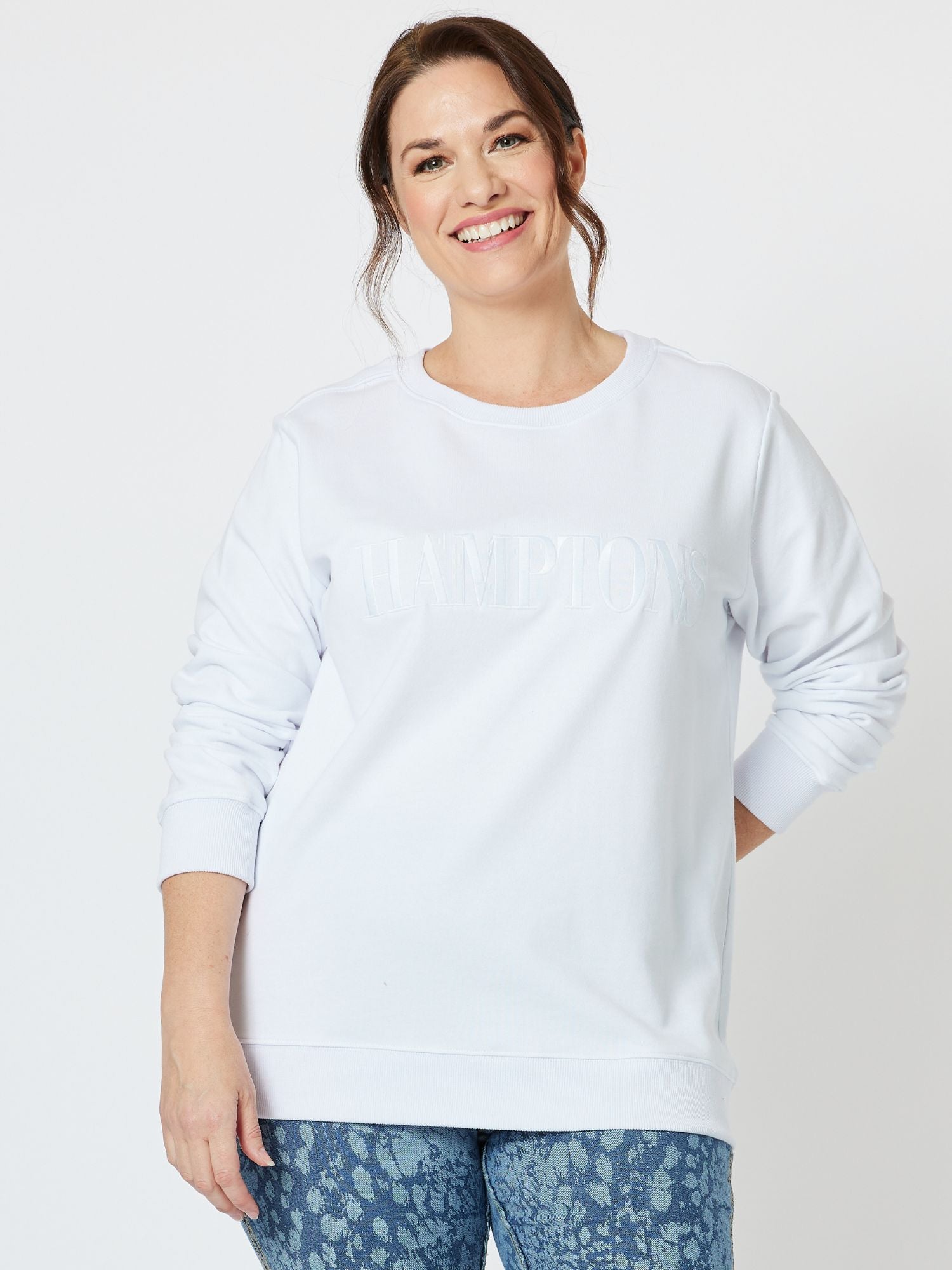 Hampton Long Sleeve Top - White