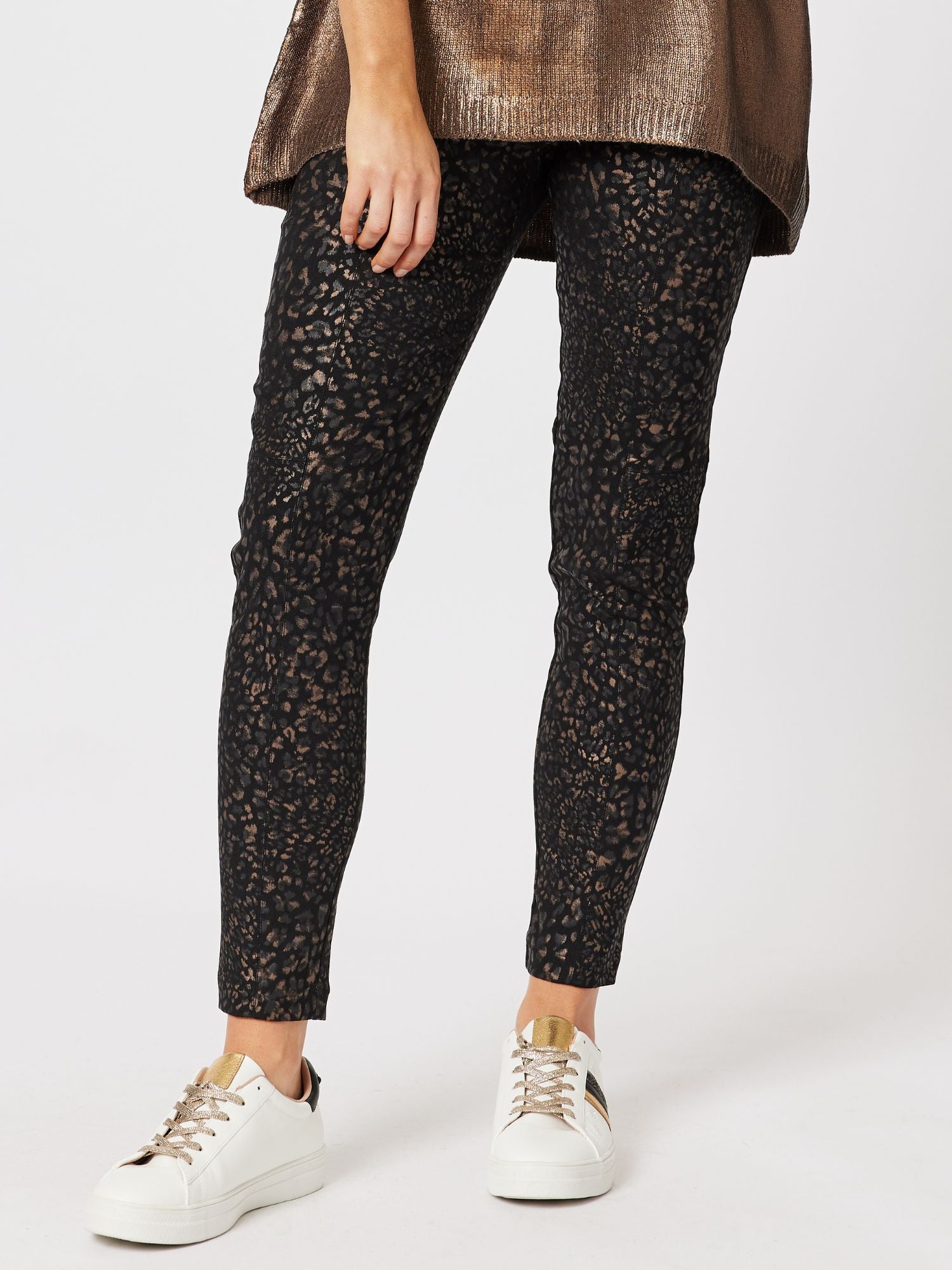 Maddison Print Stretch Pant - Copper