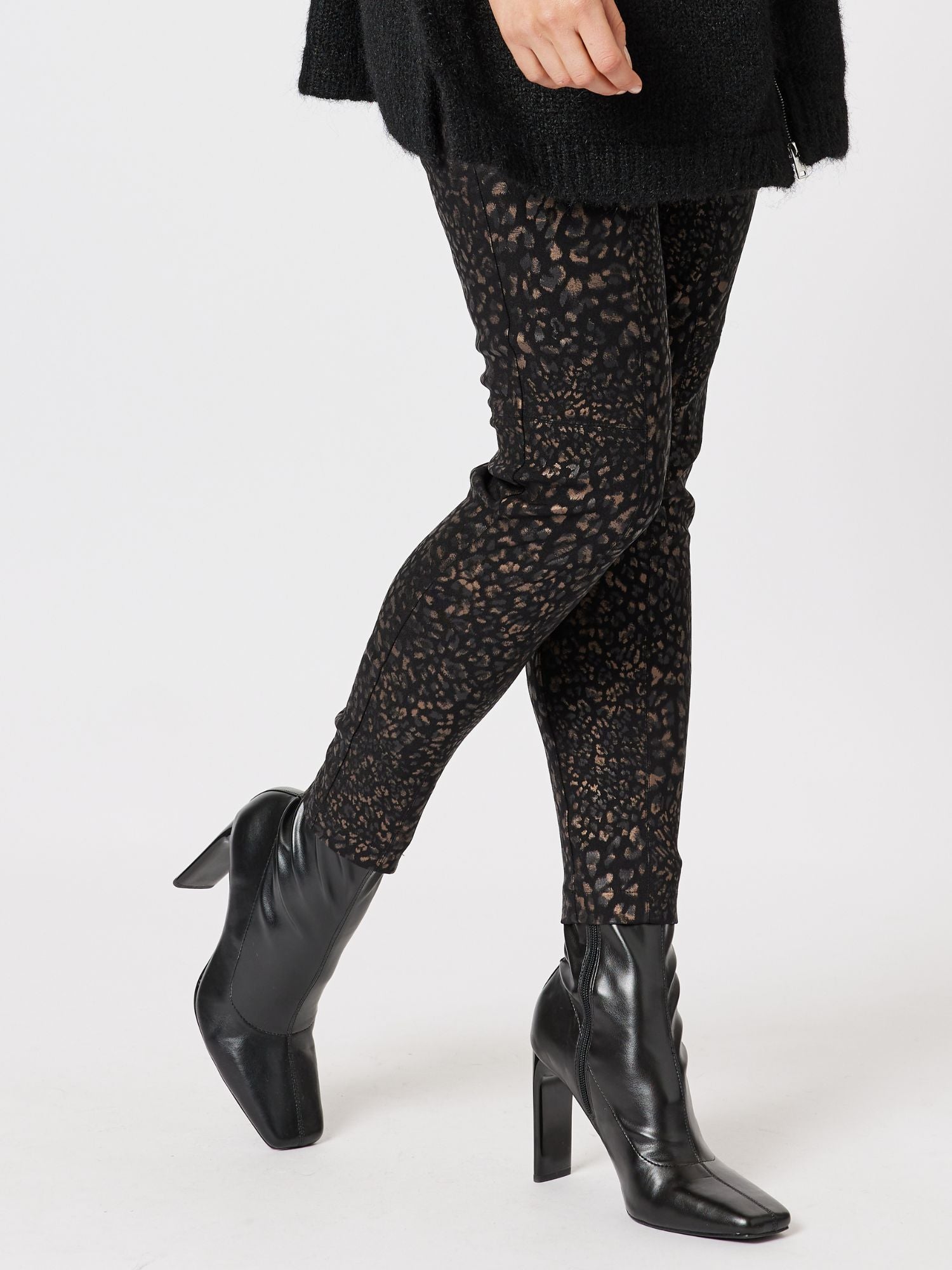 Maddison Print Stretch Pant - Copper