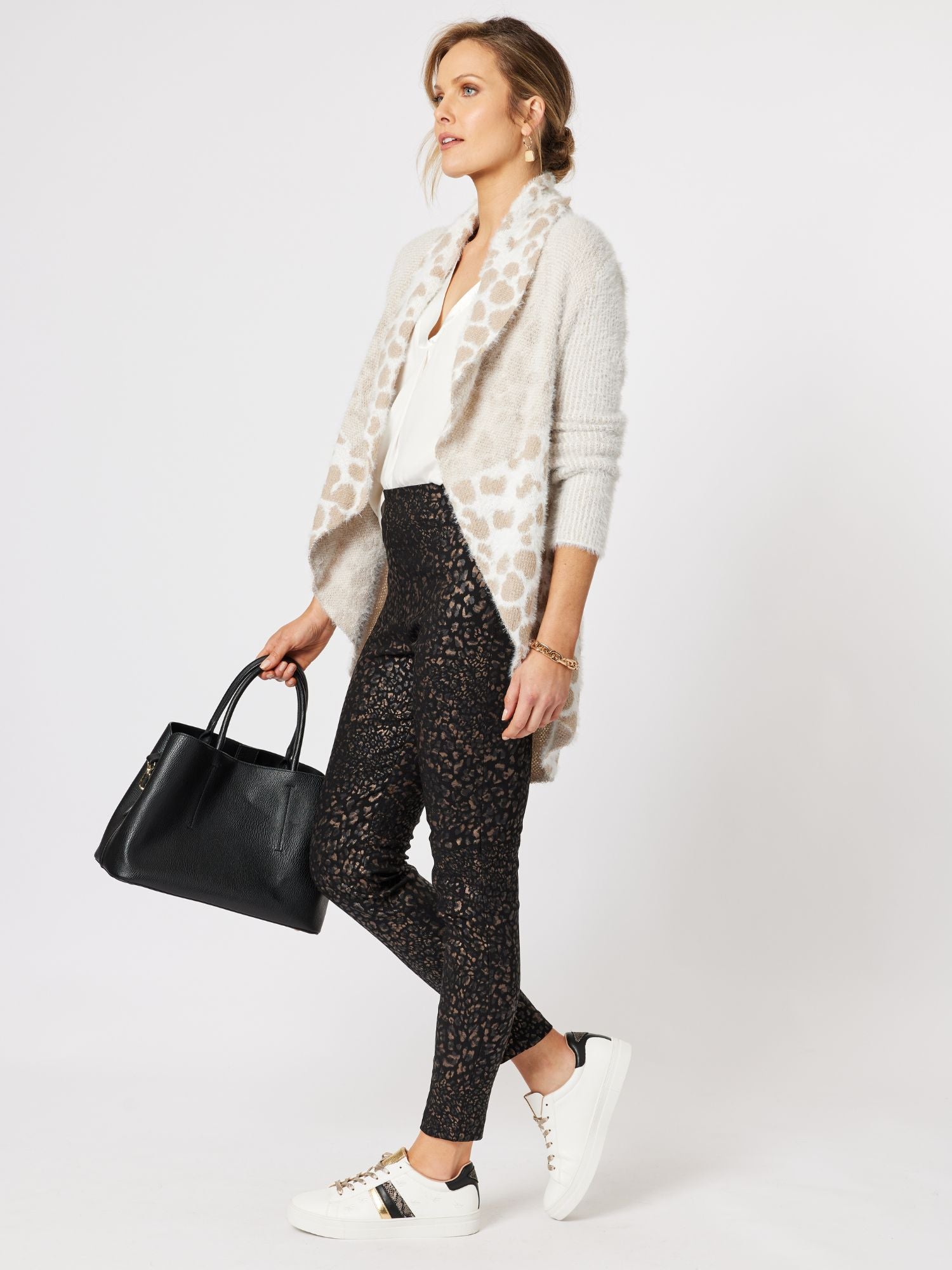 Maddison Print Stretch Pant - Copper