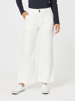 Hudson Wide Leg Jean - Ivory