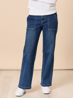 Hudson Wide Leg Jean - Blue Wash