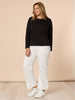 Hudson Wide Leg Jean - Ivory