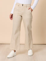 Hudson High Rise Wide Leg Jean - Natural