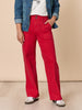 Hudson Wide Leg Jean - Red
