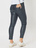 Alex Coated Crop Jogger - Charcoal