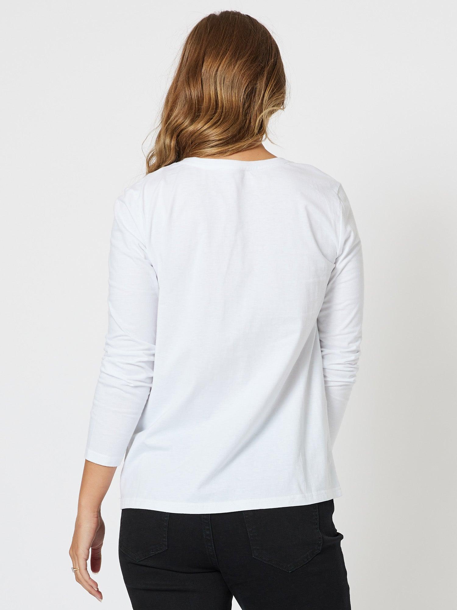 Tree Of Life Long Sleeve Top - White