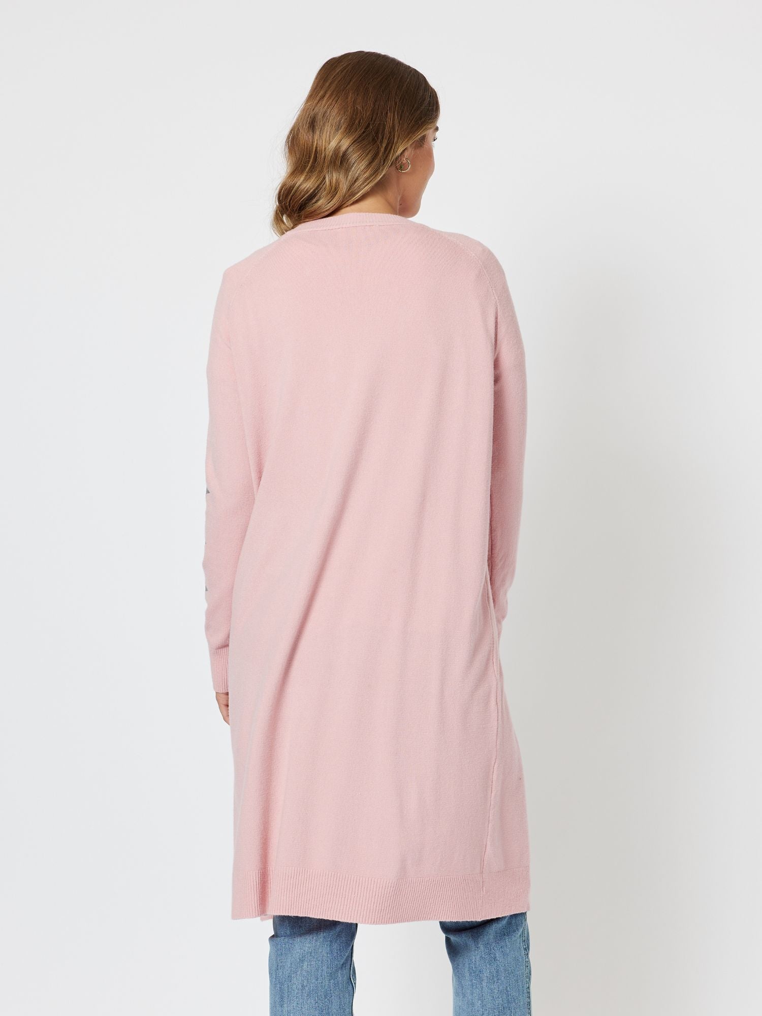 Superstar Longline Cardigan - Rose