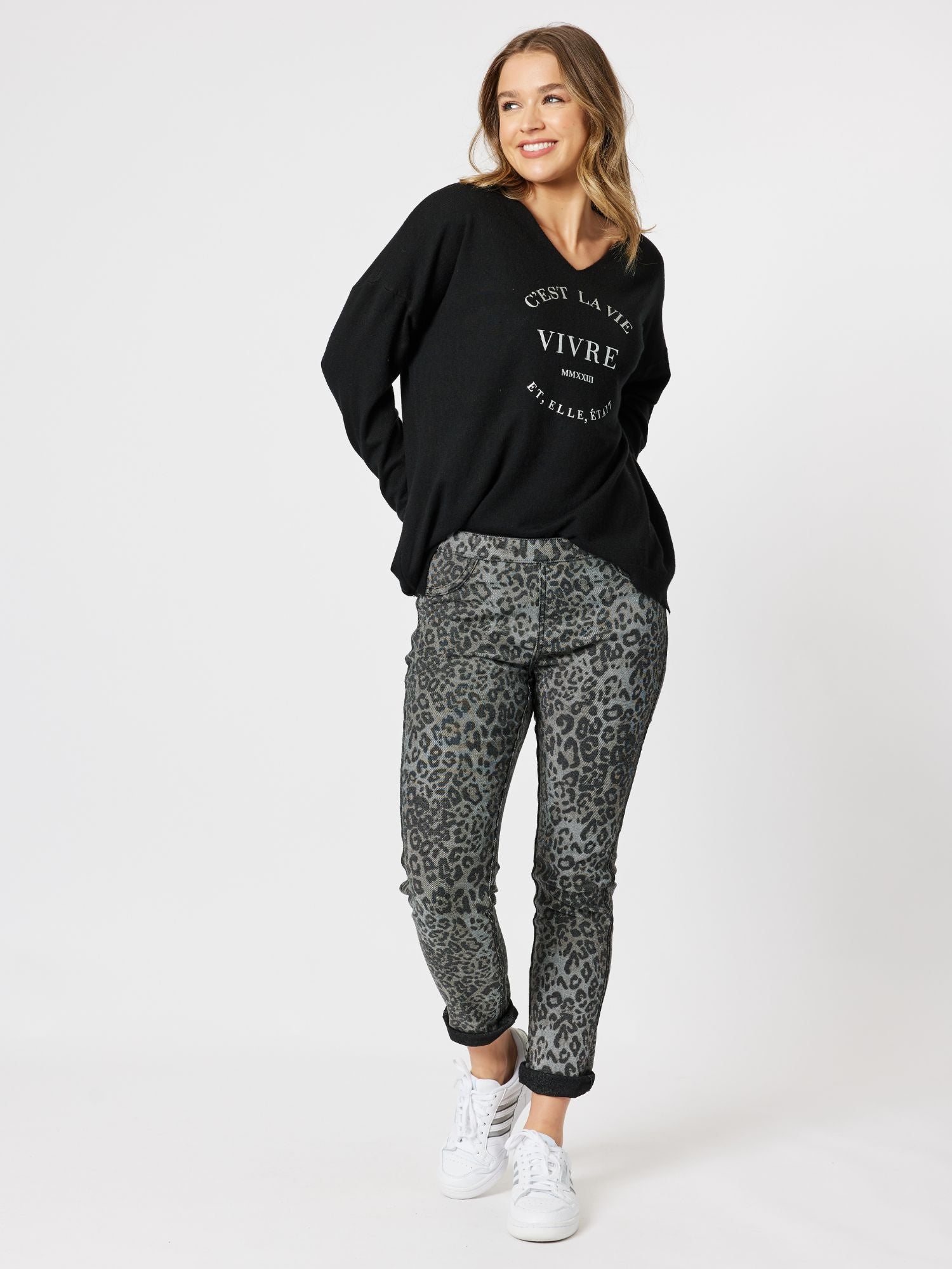 Reversible Pull On Jean - Black