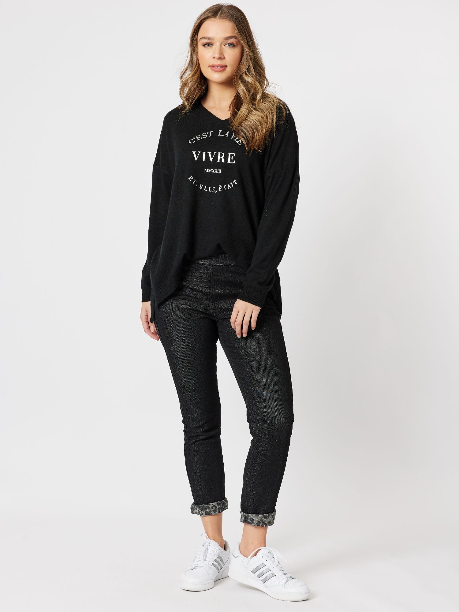 Reversible Pull On Jean - Black