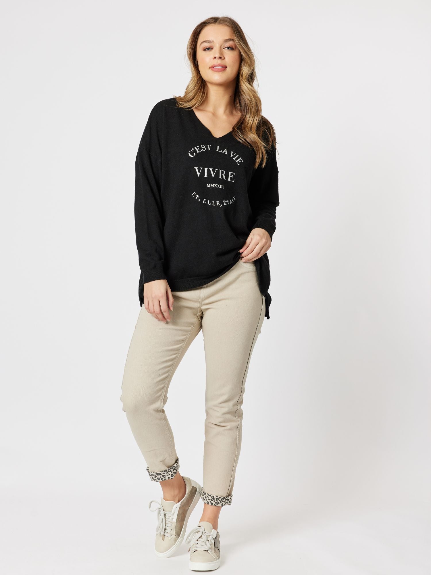 Reversible Pull On Jean - Stone