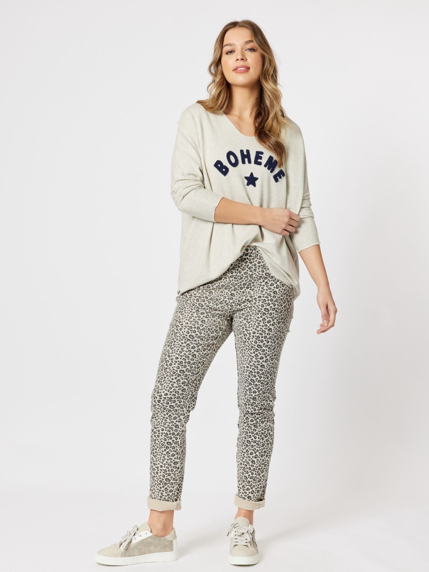 Reversible Pull On Jean - Stone