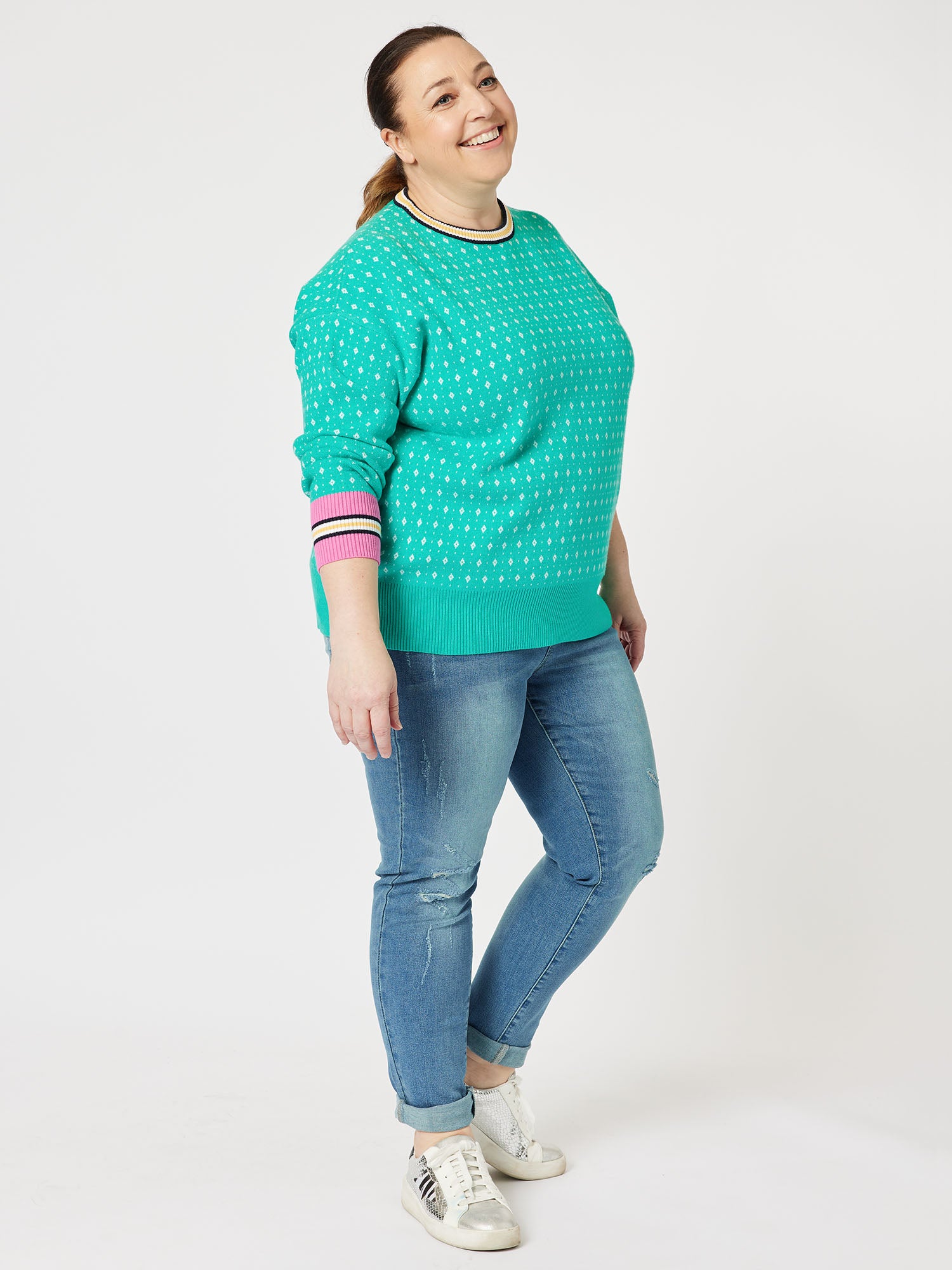 Diamond Knit Top - Mint