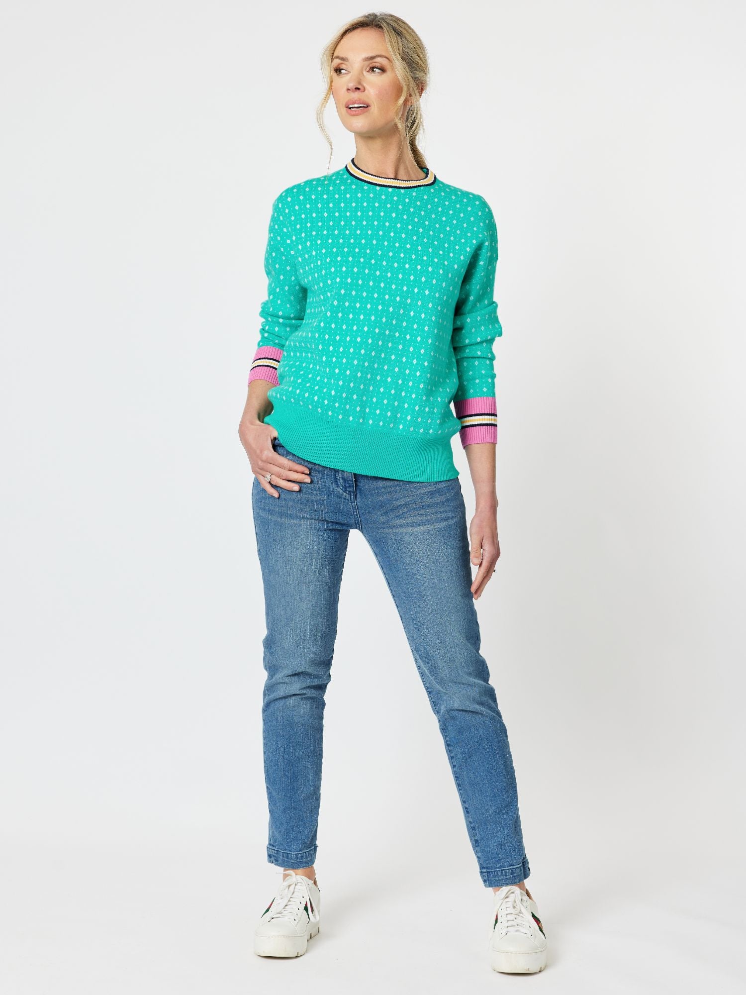 Diamond Knit Top - Mint
