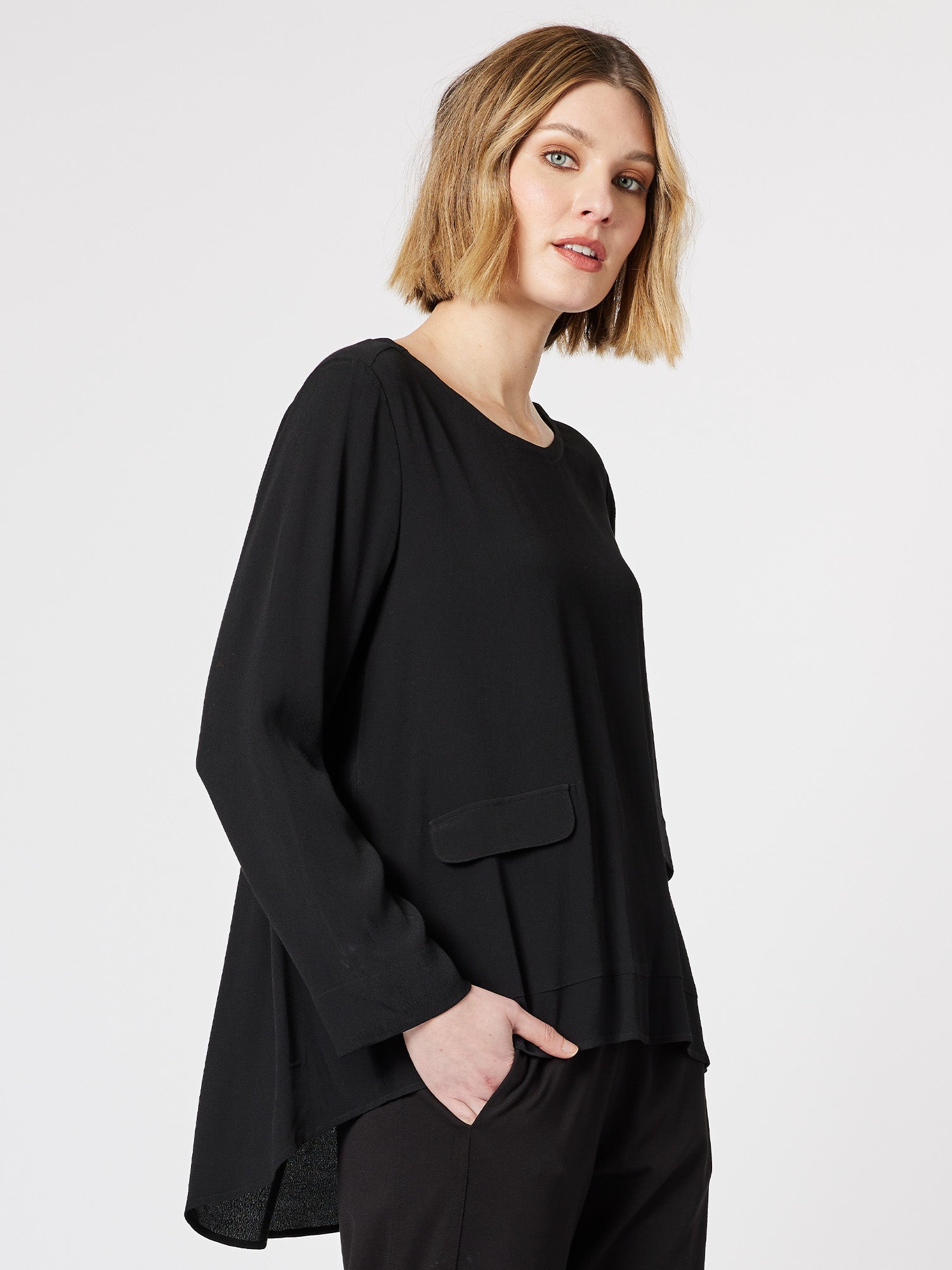 Kerryn Long Sleeve Top - Black