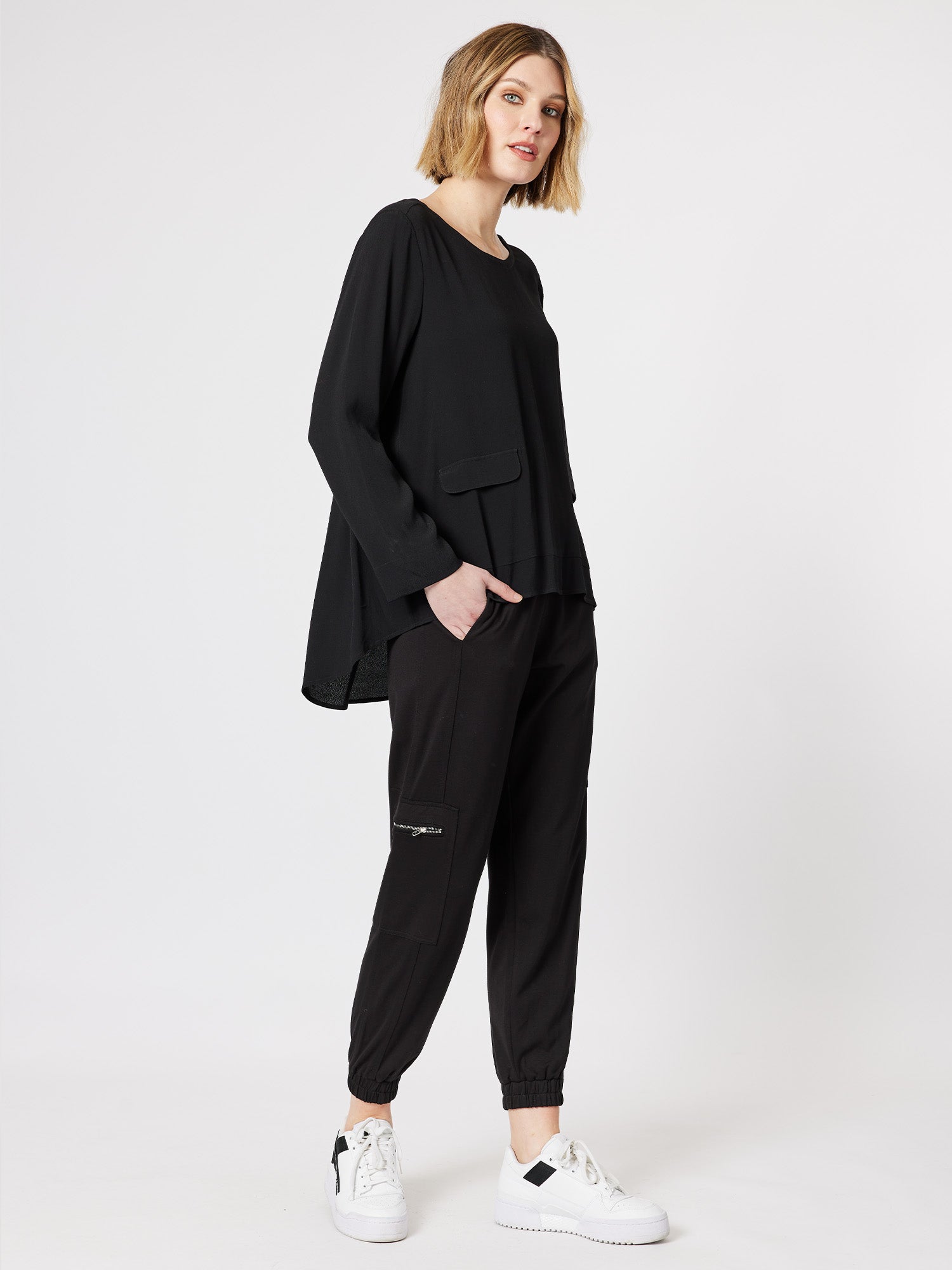 Kerryn Long Sleeve Top - Black