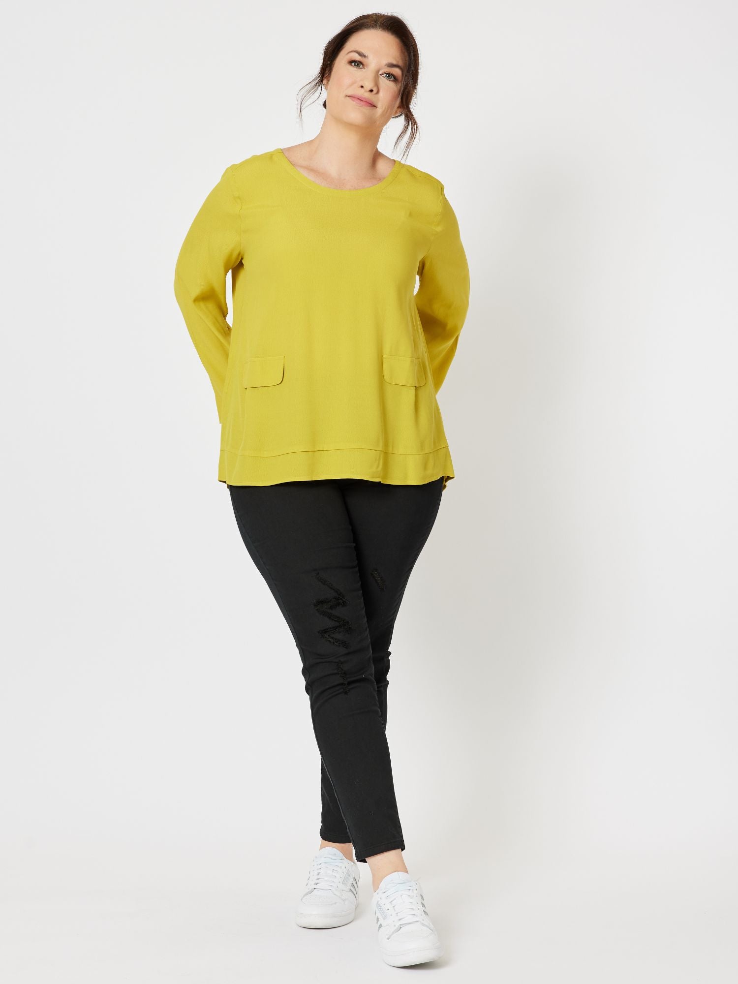 Kerryn Long Sleeve Top - Chartreuse