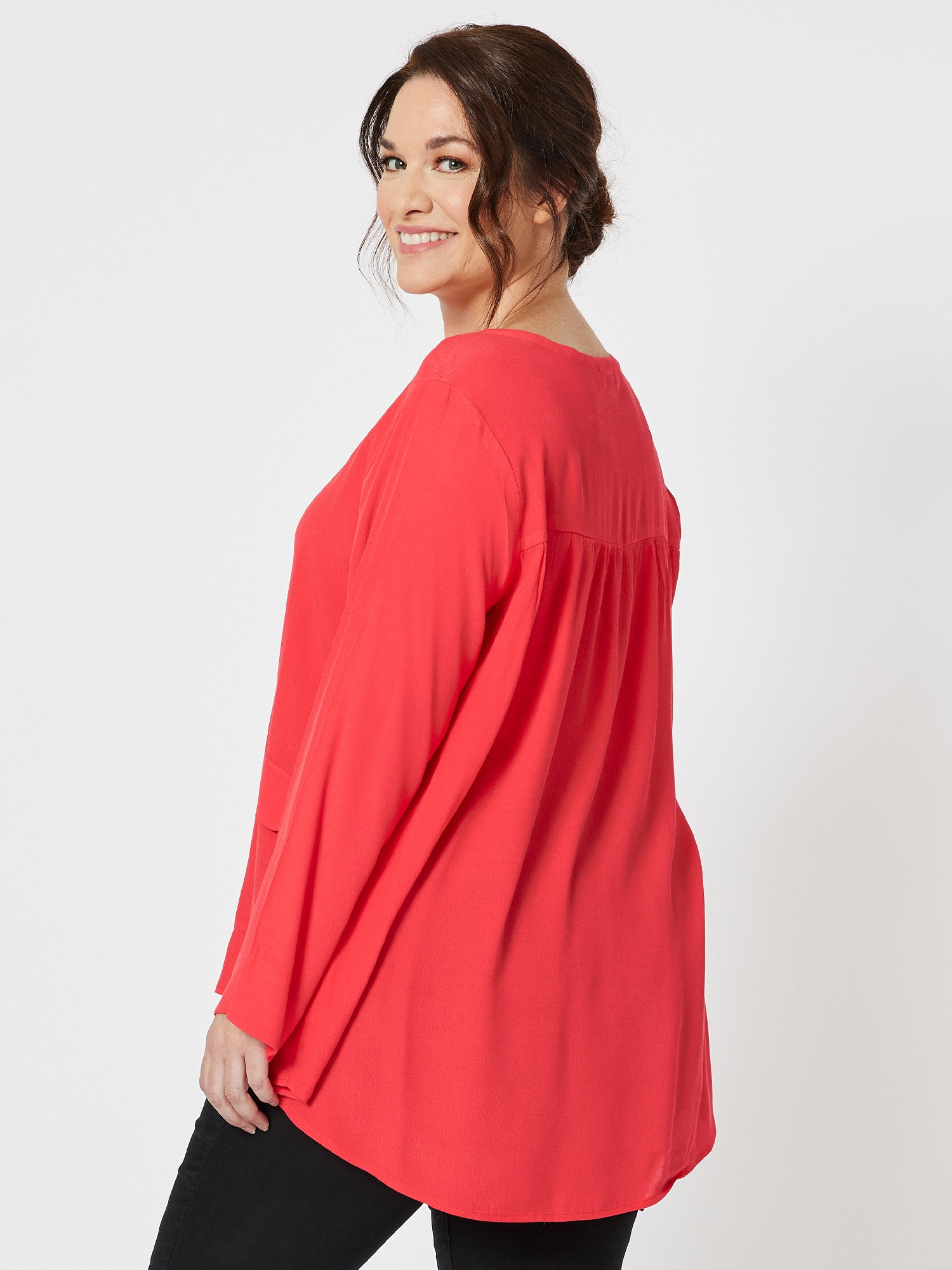 Kerryn Long Sleeve Top - Red